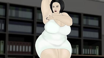Bbw massage butt in white dress in office Bbw massage butt in white dress in office