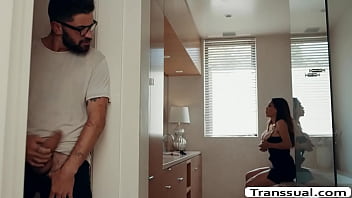 Gorgeous And Busty Tranny Babe Sofia Bangs Her Mans Bffs In The Bathroom thumbnail