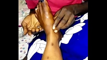 Foot worship as i smoke from her toes