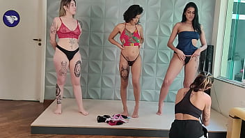 Full recording backstage of the girls at the himeros mansion changing panties between them