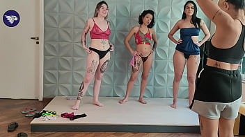 Full recording backstage of the girls at the himeros mansion changing panties between them