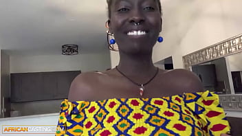 Thick dark skin black babe fucked raw and fast by big cock pervy producer