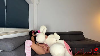 Plush madness 1 cute asian school girl plays with new plush toy – giant diddl mouse undressing lipstick kissing & making out – asian teen’s plushie solo masturbation ends in squirting & face sitting