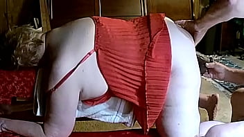 Side view bent over and fucked