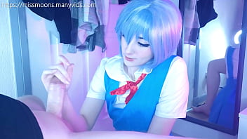 Rei ayanami first time fucks rough with her big oiled ass