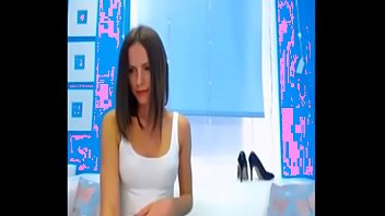 Cute girl puts on pantyhose at home 39