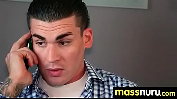 Nuru massage ends with a hot shower fuck 26