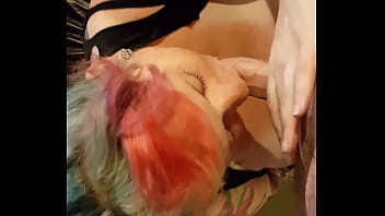 Big tits loves sucking cock