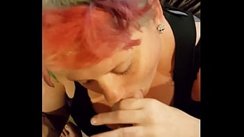 Big tits loves sucking cock