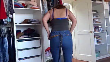 Stepmother is recorded getting dressed lets herself be fondled and masturbates