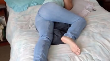 Stepmother is recorded getting dressed lets herself be fondled and masturbates