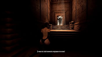 Lara cosplays as tifa a horny stone statue's big cock fucks her tight pussy hard