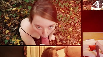 Hot british teen redhead gives a handjob