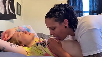 Getting my tits sucked by stud dyke