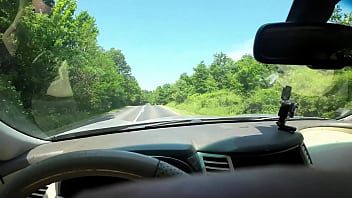 The last squirt and golden shower in my car