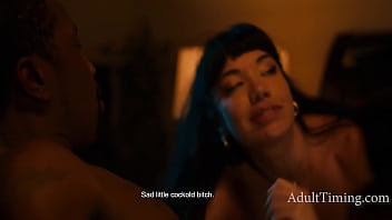 Busty girl and her black boyfriend fight off an evil spirit while having sex