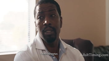 Busty girl and her black boyfriend fight off an evil spirit while having sex