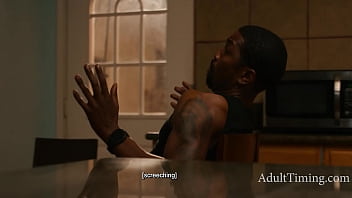 Busty girl and her black boyfriend fight off an evil spirit while having sex