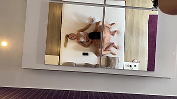 Fucking with nela decker in front of mirror