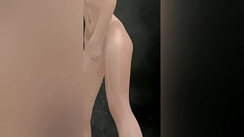 3d girl sexy shower and masturbate