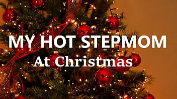 My hot stepmom fuck under christmas tree creampie inside pussy