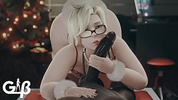 Mercy from overwatch giving sloppy toppy Mercy from overwatch giving sloppy toppy