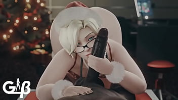 Mercy from overwatch giving sloppy toppy