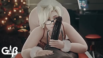 Mercy from overwatch giving sloppy toppy Mercy from overwatch giving sloppy toppy