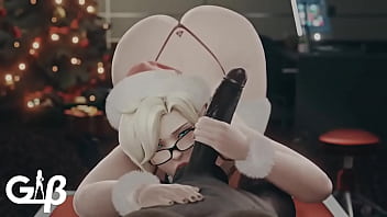 Mercy from overwatch giving sloppy toppy