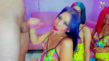 Real sleepover of these beautiful girls with their stepbrother