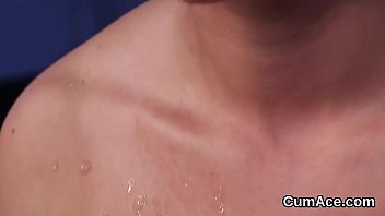 Unusual peach gets sperm load on her face swallowing all the spunk