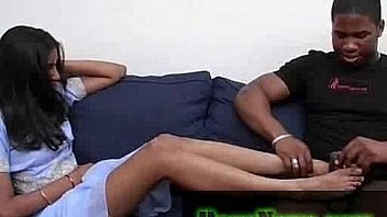 Indian chick loves to suck black cock