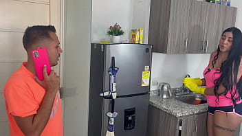 I'm a very horny employee and always want to have sex so i fuck my boss while cleaning his house melani latina