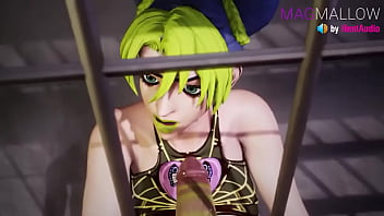 Jolyne chupa una gran pija