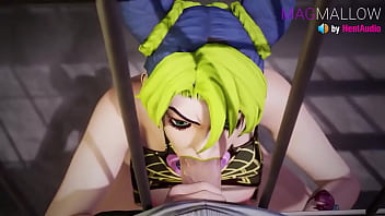 Jolyne chupa una gran pija