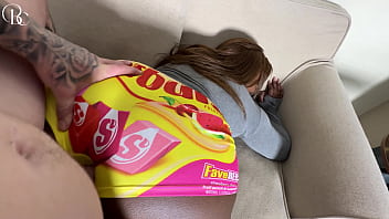 My bestfriends boyfriend fucked and creampied me through my tight starburst shorts