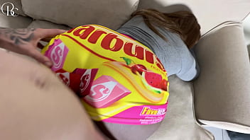 My bestfriends boyfriend fucked and creampied me through my tight starburst shorts
