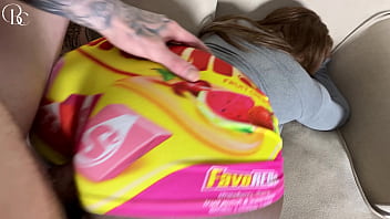 My bestfriends boyfriend fucked and creampied me through my tight starburst shorts