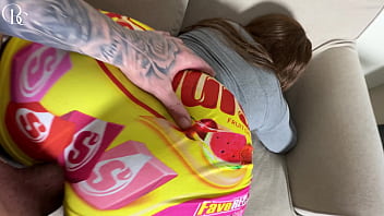 My bestfriends boyfriend fucked and creampied me through my tight starburst shorts