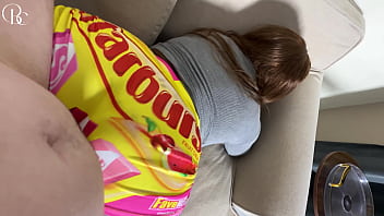 My bestfriends boyfriend fucked and creampied me through my tight starburst shorts