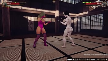 Bambi vs kagura nf3d female mma combat ring