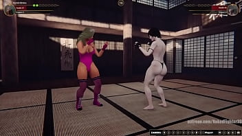 Bambi vs kagura nf3d female mma combat ring