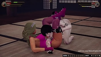 Bambi vs kagura nf3d female mma combat ring