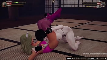 Bambi vs kagura nf3d female mma combat ring