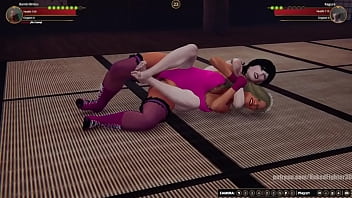 Bambi vs kagura nf3d female mma combat ring