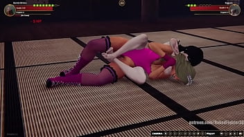 Bambi vs kagura nf3d female mma combat ring