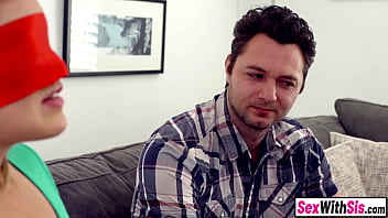 Blindfolded blonde teen step sister gets pounded by her hung step brother