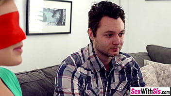 Blindfolded blonde teen step sister gets pounded by her hung step brother