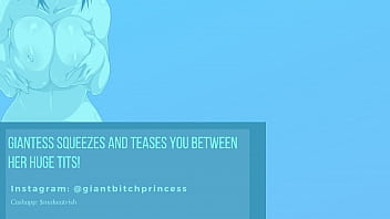 Audio only tiny little man named keith gets squished between a giantess's huge tits