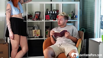 Redhead Covered With Tattoos Rides My Cock thumbnail